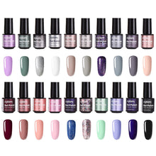 Load image into Gallery viewer, 24 Piece Gel Nail Polish Kit with 168W UV Lamp