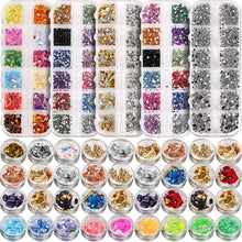 Load image into Gallery viewer, Styleberry 1440 PC Rhinestone and Foil Flakes Nail Art Kit
