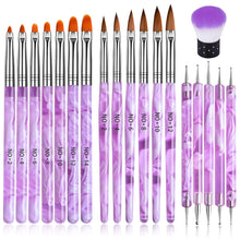 Load image into Gallery viewer, 19 Piece Nail Art Brush Set