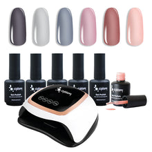 Load image into Gallery viewer, Gel Polish Set 6 Colours with 168W UV LED Lamp